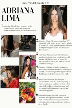 #routine #rotina #essentials #bag #model #itgirl #perfume #aesthetic #instagram #adrianalima #adriana #giselebundchen #gigihadid #belahadid #famosos #feminine #core #bodycare #elegant Air Dry Hair, Modeling Tips, Gisele Bundchen, Girl Tips, Glowing Complexion