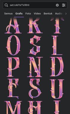 some type of font that is very colorful