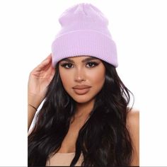 Brand New With Tags. Full Description In Pics. This Is For Lavender. Basic Solid Color Hats For Spring, Trendy Beanie For Spring, Trendy Purple Hats For Winter, Trendy Spring Beanie One Size, Trendy Spring Beanie, Trendy Purple Winter Hat, Casual Pink Beanie For Spring, Casual Pink Beanie, Trendy Pink Beanie For Spring