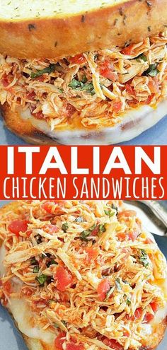 this is an image of italian chicken sandwiches