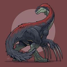 an image of a dinosaur with claws on it's back legs and long neck