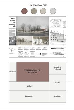 an architectural plan with different sections and colors