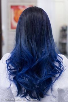 Blue Hair Color Ideas, Blue Black Hair Color, Blue Hair Highlights, Blue Hair Color, Dyed Hair Pastel, Blue Ombre Hair, Blue Black Hair, Dark Blue Hair, Hair Color Blue