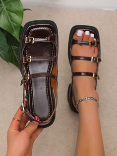 Women's & Men's Clothing, Shop Online Fashion Ladies High Heels, Heels Summer, Dr Shoes, Funky Shoes, Aesthetic Shoes, Swag Shoes, Moda Vintage, Platform Wedge Sandals, Mode Inspo