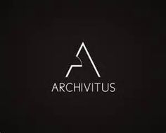 the logo for archivtus is shown on a black background with white letters and a triangle