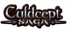 the logo for culdept saga is shown on a white background with black lettering