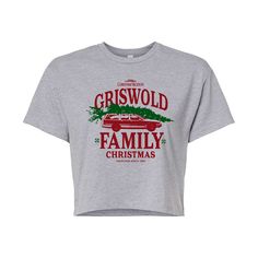 a grey t - shirt with the words griswod family christmas on it