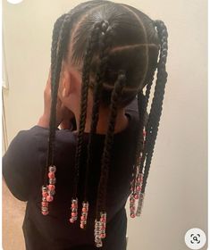 3rd Birthday Hairstyles, Little White Girl Braided Hair Styles With Beads, Cute Easy Braided Hairstyles For Little Black Girls Simple, Braids For Toddlers Black, Quick Hairstyles Black Kids, Simple Braid Hairstyles For Kids, Braided Hairstyles For Little Black Girls With Beads