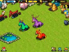 an animal farm is shown in this screenshot from the game, which features several different animals