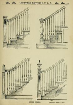 the steps and railings are shown in this drawing