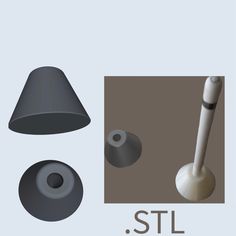 an object is shown with the name stl below it and next to it are two different objects