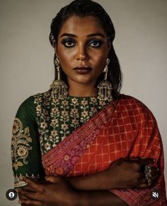 Traditional Indian Clothes, Ayush Kejriwal, Boho Bridal Jewelry, Ethnic Clothes, Unique Clothes, Design Aesthetics, Designer Saree Blouse Patterns, Gold Bride Jewelry, Embroidered Blouse Designs