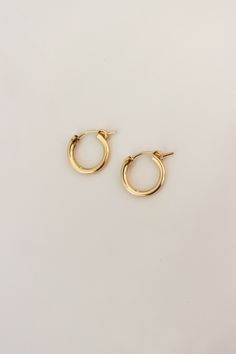 Mini Hoop Earrings Christine Elizabeth, Simple Gold Hoop Earrings, Jewelry Affordable, Affordable Fine Jewelry, Hoop Jewelry, Elizabeth Jewelry, Earrings Hoops, Mini Hoop Earrings, Latch Hook