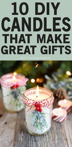 candles that make great gifts with text overlay