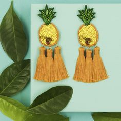 Pendientes de piña MarePerla Pineapple Earrings, Colorful Earrings, Pineapple, Novelty Christmas, Christmas Ornaments