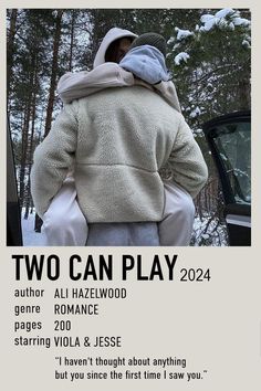 two can play poster with the back of a person wearing a jacket and hoodie