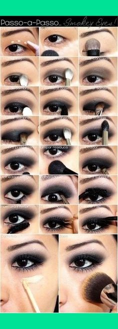 Rock Makeup Looks Hooded Eyes, Emo Easy Makeup, Gothic Eye Makeup Hooded Eyes, Goth Makeup Step By Step, Formal Gothic Makeup, Mcbling Eye Makeup, Gothic Eye Makeup Tutorial, How To Goth Makeup, Dark Easy Makeup