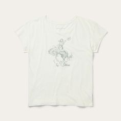 White White Washed T-shirt For Everyday, White Washed Graphic Tee, Vintage Washed White T-shirt, Vintage Everyday T-shirt With Screen Print, White Washed T-shirt For Summer, Summer White Washed T-shirt, White Washed Short Sleeve Tops, Casual White Washed T-shirt, White Washed Short Sleeve Top