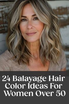 Discover stunning balayage hair ideas for women over 50! Embrace your natural beauty with graceful, sun-kissed highlights that perfectly complement your mature style. Whether you're looking to enhance your gray strands or add dimension to your locks, balayage is the perfect choice for a timeless and elegant look. Say goodbye to harsh lines and hello to a seamless blend of colors that will give you a youthful glow. Over 50 Highlights Hair Colors, Fall Hair Colors For Gray Coverage, Blonde Grey Hair Over 50, Over 50 Hair Color Ideas Over 50, Cool Blonde Babylights On Brown Hair, Blending Gray Hair Brunettes Balayage, Hair Color Ideas For Gray Hair Over 50, Hair Colors For Women Over 50, Top Hair Colors For 2024