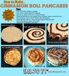 how to make cinnamon roll pancakes