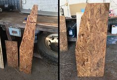 two pictures of the same piece of wood