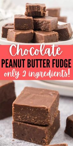 chocolate peanut butter fudge only 3 ingredients