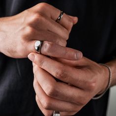 Our Silver Vintage Signet Ring has been crafted to be worn on a day-to-day basis or even as a classy finishing piece. Also available in Gold, Black & Rose Gold. Silver Chain Bracelet, Black Rose, Signet Ring, Gold Black, Chain Bracelet, Everyday Fashion, Rings For Men, Rose Gold, Chain