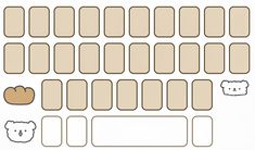 a computer keyboard with several different types of buttons and symbols on the keys, all in white