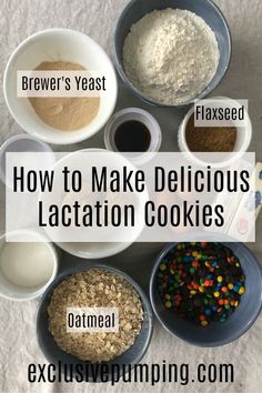 Easy Lactation Cookies, Nursing Foods, Healthy Lactation Cookies, Breastfeeding Cookies, Increasing Milk Supply, Lactation Cookie, Cookie Ingredients, Lactation Cookies Recipe, Exclusive Pumping