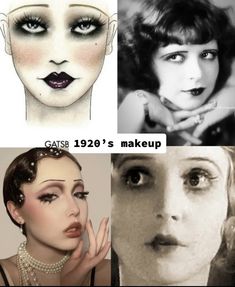 1920s Makeup, Vintage Makeup Looks, Make Up Inspo, Cute Makeup Looks, Vintage Makeup, Pretty Makeup