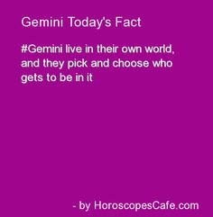 a red background with the words genni today's fact germin live in their own world, and they pick and choose who gets to be in it