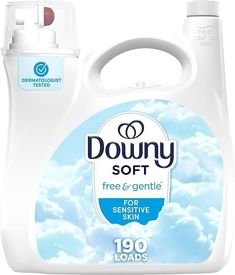 Downy Free & Gentle Fabric Softener (Fabric Conditioner), 140 fl oz, 190 Loads, Hypoallergenic Hypoallergenic and dermatologist-tested Gentle on sensitive skin Free of dyes and perfumes Just measure and pour into your washer’s fabric softener dispenser drawer or directly into the agitator Safe on all washing machines Laundry Fabric Softener, Fabric Softener Dispenser, Liquid Fabric Softener, Fabric Conditioner, Sodium Lauryl Sulfate, Static Cling, Reduce Wrinkles, Clean Laundry, Fabric Softener