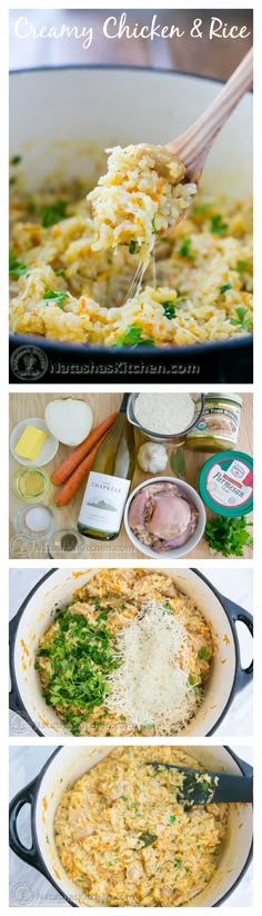 the steps to make creamy chicken and rice casserole