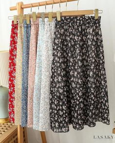 Lasaky - Chiffon Floral Pleated Midi Skirt with High Waist and A-line Silhouette Chiffon Midi Skirt, Floral Print Maxi Skirt, Printed Long Skirt, Floral Print Midi Skirt, Chiffon Maxi Skirt, Chiffon Floral, Floral Maxi Skirt, Printed Maxi Skirts, Printed Midi Skirt