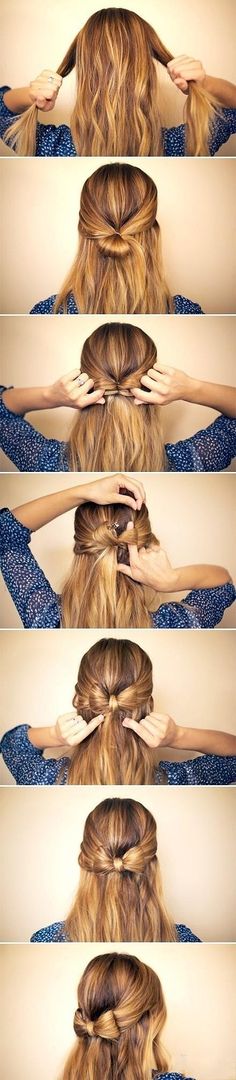 Who needs a box when you can use your hair? Fishtail Braid, Hair Envy, Great Hair, Makeup Hair, Hair Dos, Half Up, Hair Designs, Gorgeous Hair, Hair Day