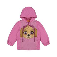 Paw Patrol Skye Toddler Girls Water Resistant Light Windbreaker Jacket 2T Color: Pink.  Gender: female. Paw Patrol Jacket, Toddler Coats Girl, Paw Patrol Skye, Paw Patrol Nickelodeon, Girls Fleece, Girl Coat, Kids Outfits Girls, Pink Outfits, Casual Coat