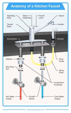 the anatomy of a kitchen faucet