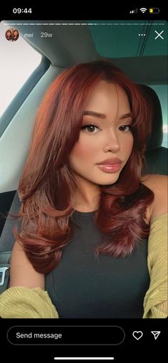 Ginger Hair Color, Hairstyles For Layered Hair, Burgundy Hair, Auburn Hair, Hair Stylist Life, Medium Length Hair