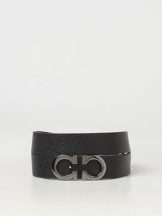 Belt FERRAGAMO Men color Black Ferragamo Belt Men, Luxury Black Belt With Silver-tone Logo Plaque, Salvatore Ferragamo Belt, Ferragamo Belt, Ferragamo Men, Italian Fashion Designers, Black Belt, Mens Belts, Italian Fashion