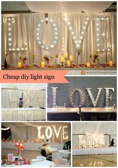 a collage of photos with the words love spelled in lights