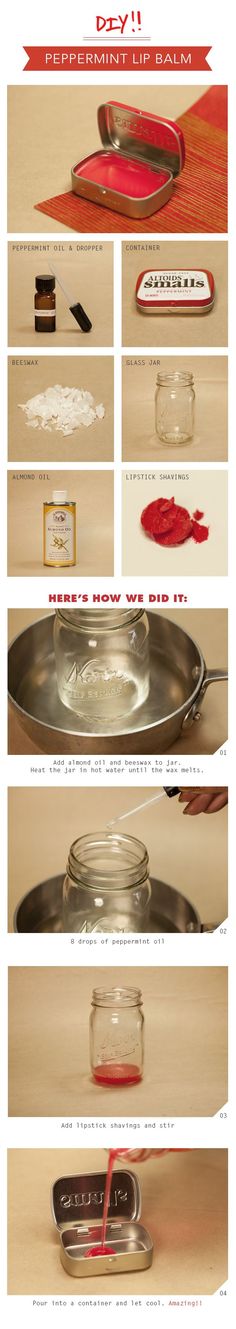 the instructions for how to make an apple pie in a glass jar with red liquid