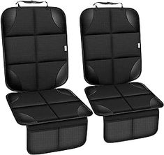 three seat covers for the front and back of a car, with two separate compartments