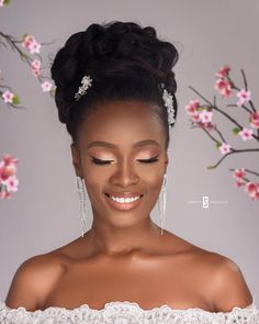 Let This Shoot Inspire Your Elegant Bridal Beauty Glam Messy Bridal Bun, Curly Hair Bride, Small Chops, Finally Engaged, Black Brides, Hairstyle Updo, Event Hair, Makeup Gallery