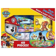 the paw patrol book and giant puzzle