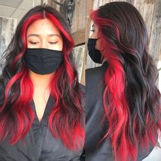 Hair Dyed Underneath, Red Hair Inspiration, Red Hair Inspo, Dyed Red Hair