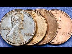 three different types of coins are shown