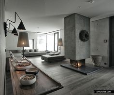 an image of a modern living room with fireplace