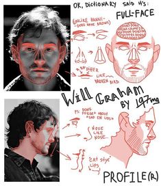 three different faces and the words, will graham be my face? profiela