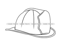 a drawing of a fireman's hat with the word sage files on it