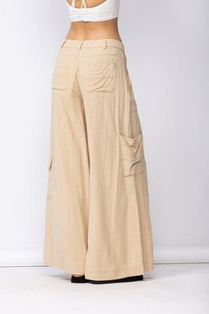 Final Sale - Get it before it's gone! Style the Cape May Beige Linen Wide-Leg Pants with your favorite summer top for a chic summer look! Linen blend fabric shapes these wide-leg pants with side cargo pockets and back patch pockets. DETAILS & CARE 70%Viscose, 30% Linen Machine Wash Cold. Imported. Summer Vacation Parachute Pants With Pockets, Summer Beach Parachute Pants With Pockets, Summer Wide-leg Parachute Pants With Pockets, Summer Vacation Wide Leg Cargo Pants, Wide Leg Cotton Cargo Pants For Vacation, Wide Leg Parachute Pants With Pockets For Vacation, Wide Leg Cargo Pants For Summer Vacation, Vacation Wide-leg Cargo Pants With Pockets, Wide-leg Cargo Pants With Pockets For Vacation